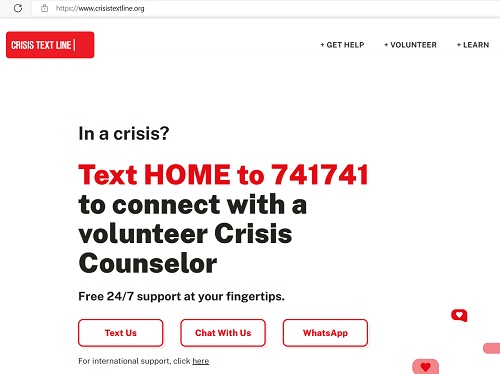crisis text line